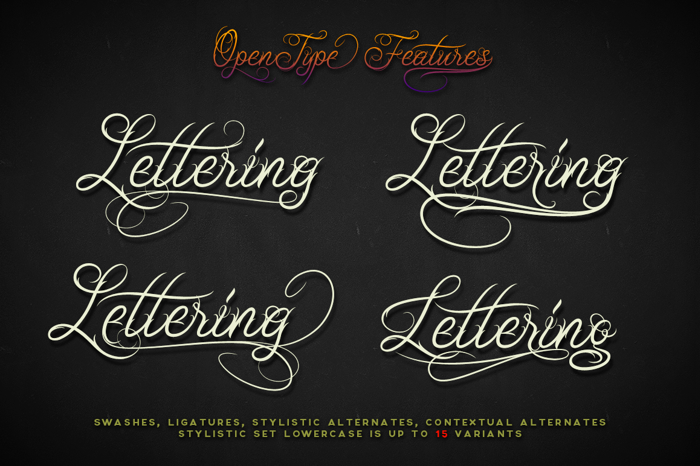 Unblessed Script Font poster