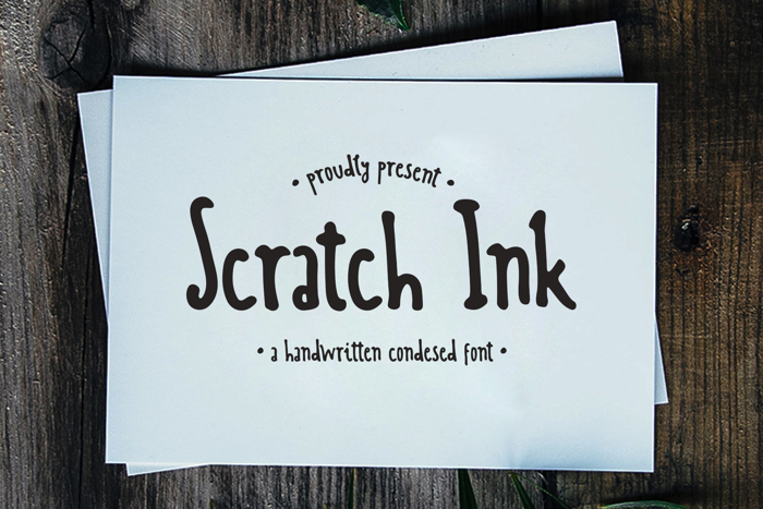 Scratch Ink Font poster