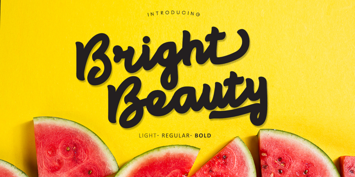 Bright beauty Font poster