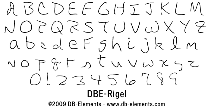 DBE-Rigel Font poster