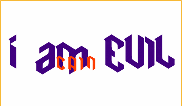 cain Font poster
