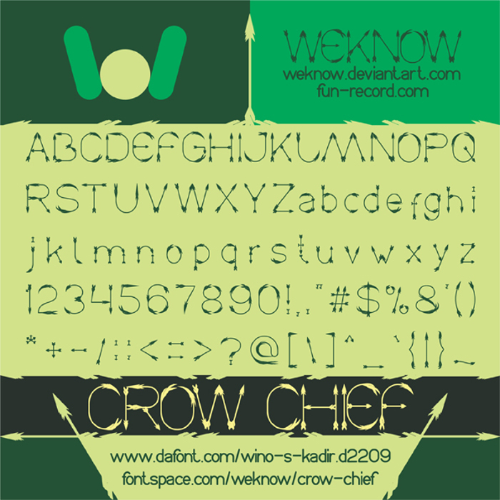 Crow Chief Font poster