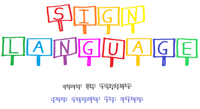 Sign Language Font poster