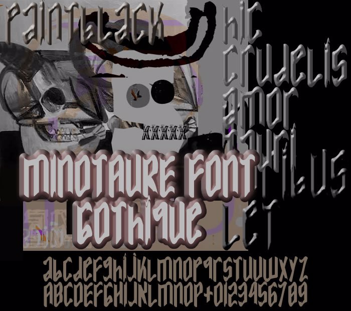 MINOTAURE Gothique Font poster