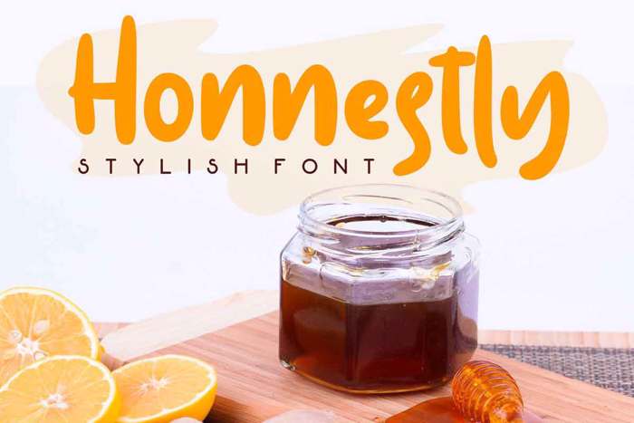Honnestly Font poster