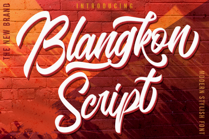 Blangkon Script Font poster
