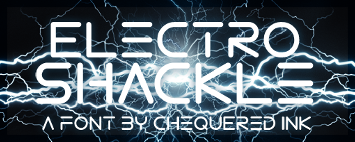 Electro Shackle Font poster