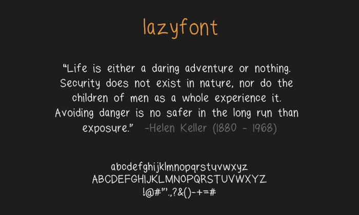 lazyfont Font poster