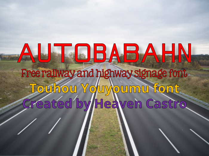 Autobabahn Font poster