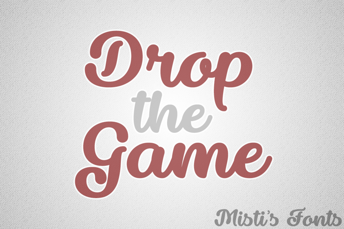 Drop the Game Font poster