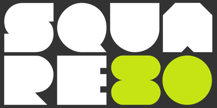 Square80 Font poster