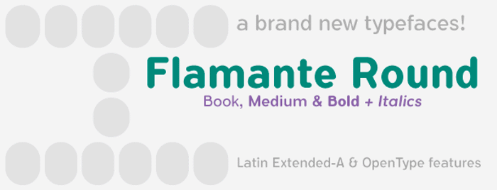 Flamante Round Font poster