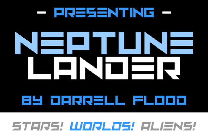 Neptune Lander Font poster