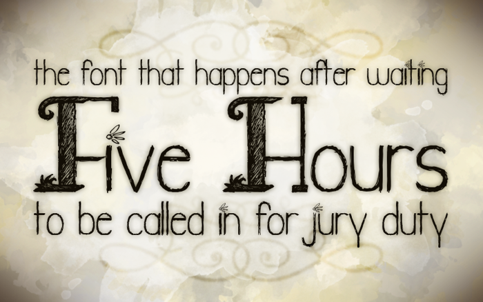 Jury Duty Font poster