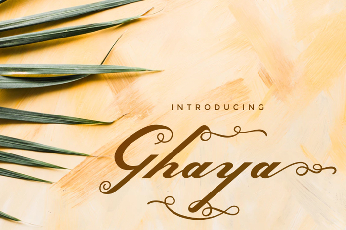 Ghaya Font poster