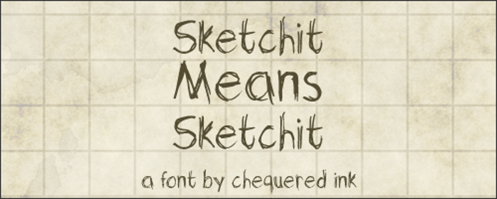 Sketchit Means Sketchit Font poster