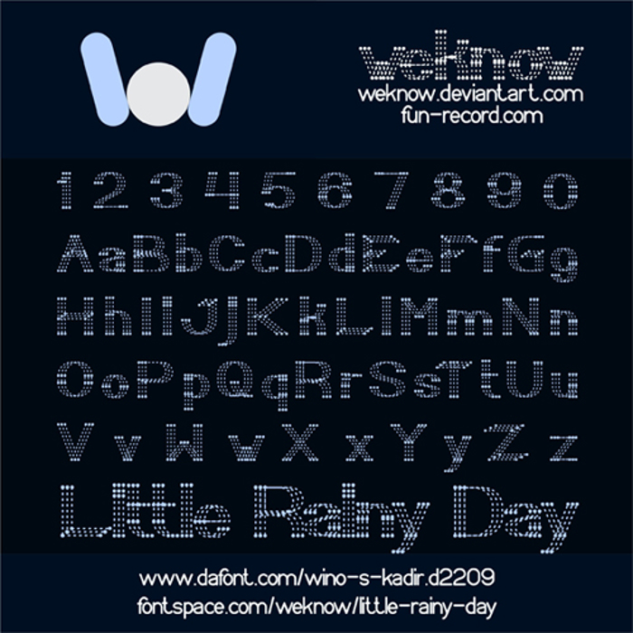 LITTLE RAINY DAY Font poster