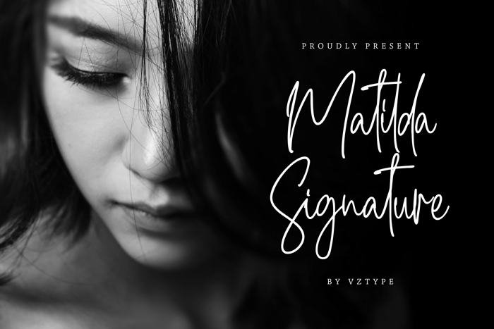 Matilda Signature Font poster