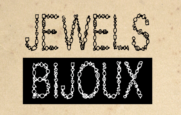 Jewels Font poster