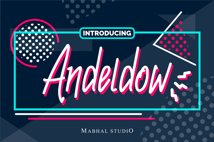 Andeldow Font poster