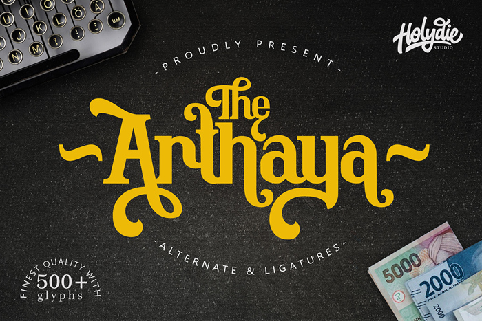 The Arthaya Font poster