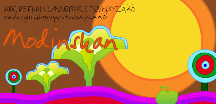 Modinskan Font poster
