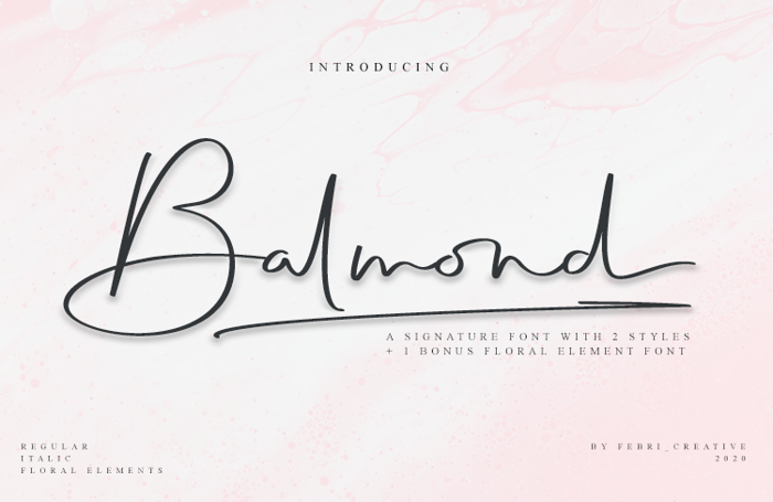 Balmond Font poster