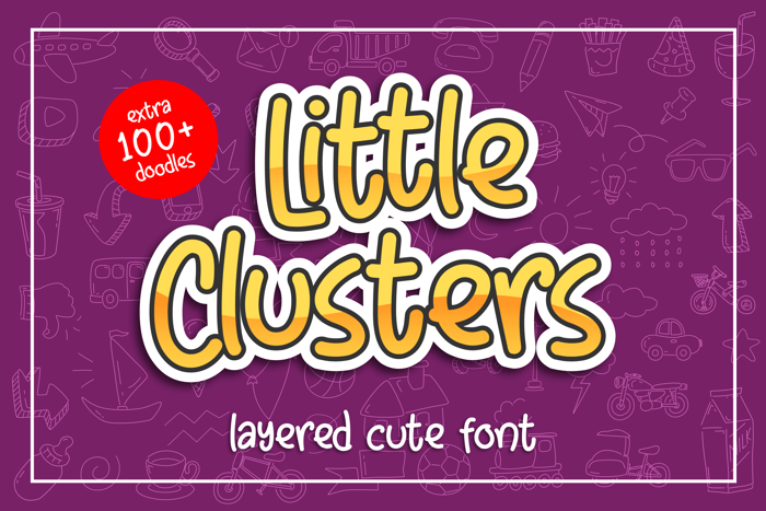 Little Clusters Font poster