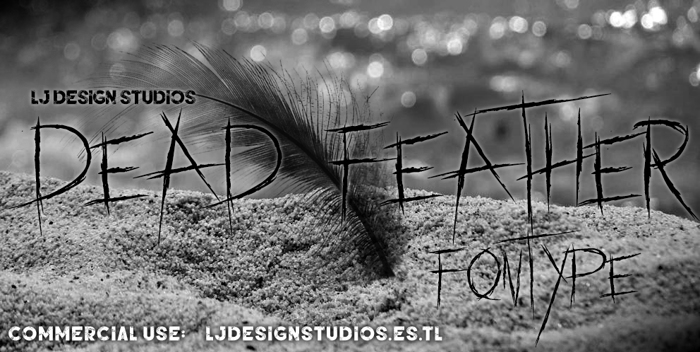 dead feather Font poster