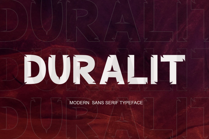 DURALIT Font poster