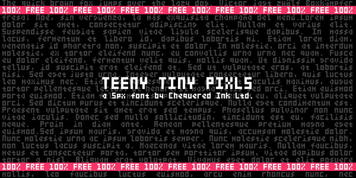 Teeny Tiny Pixls Font poster