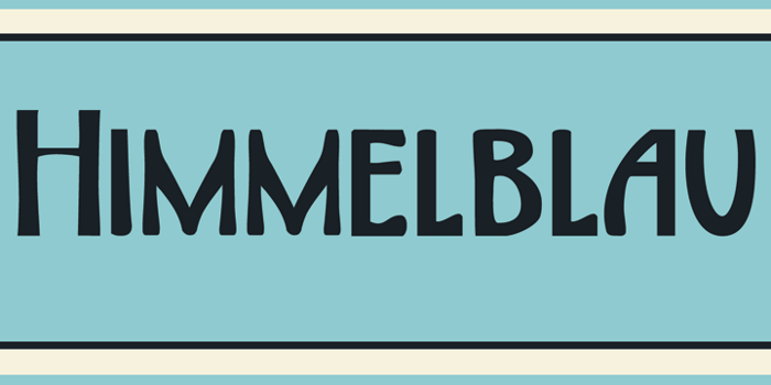 DK Himmelblau Font poster