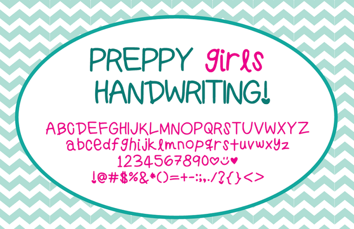 PreppyGirlsHandwriting Font