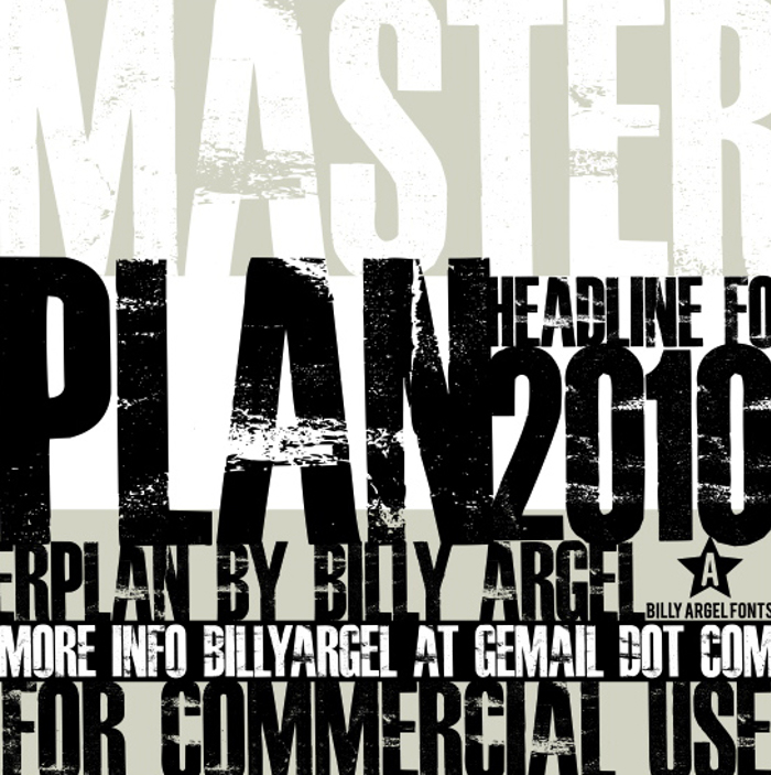MASTERPLAN Font poster