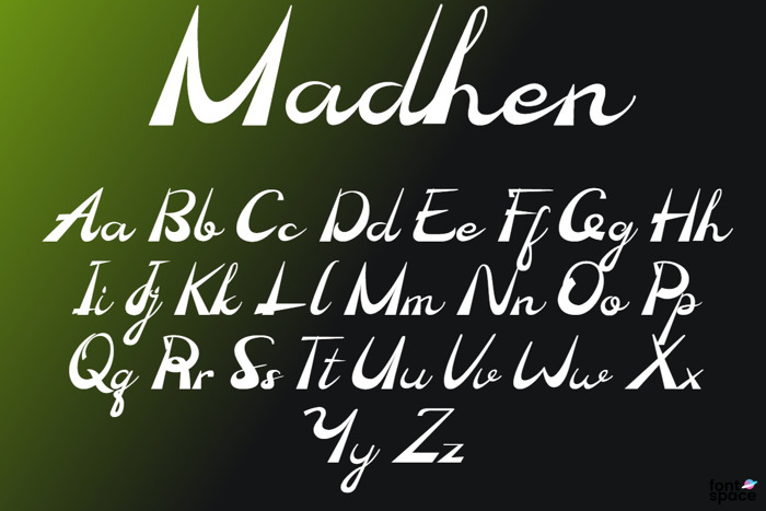 Madhen Font poster