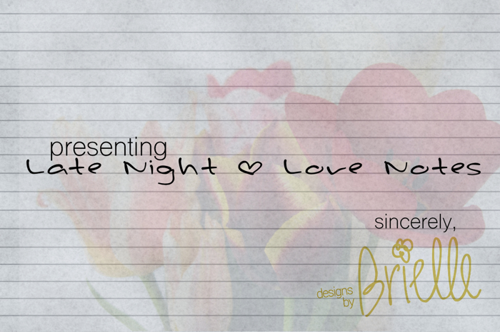 Late Night * Love Notes Font poster