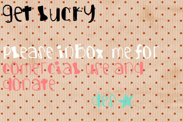 GetLucky Font poster