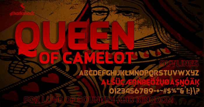 Queen of Camelot Font poster