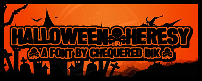 Halloween * Heresy Font poster