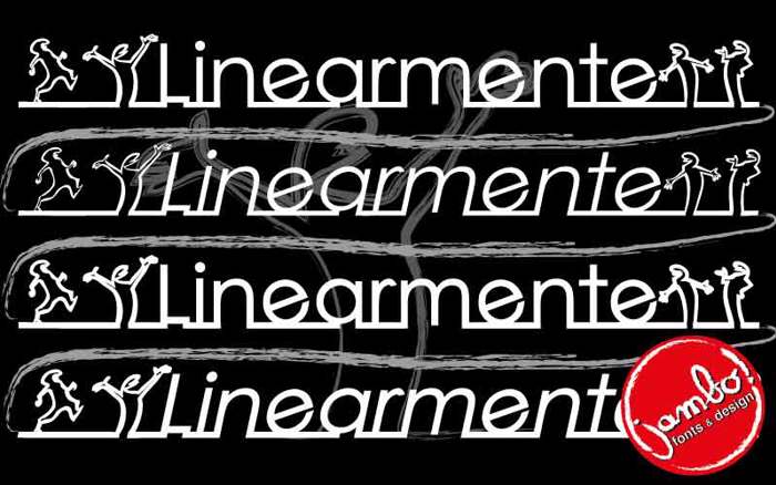 Linearmente Font poster