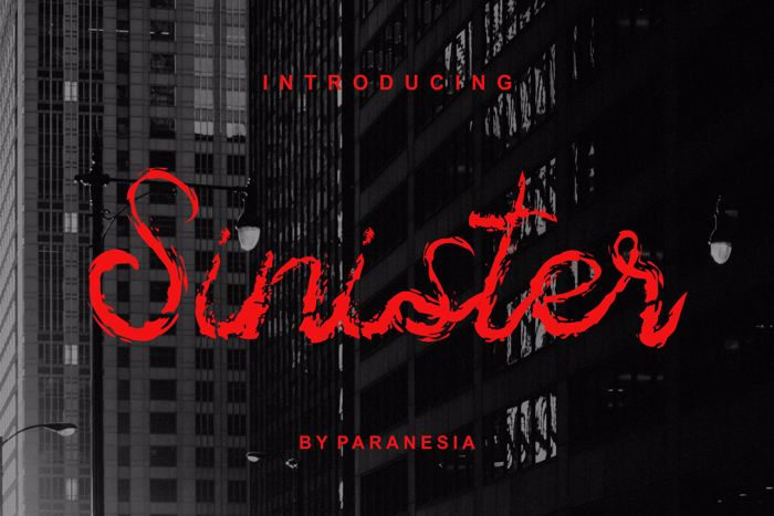 Sinister Brush Font poster
