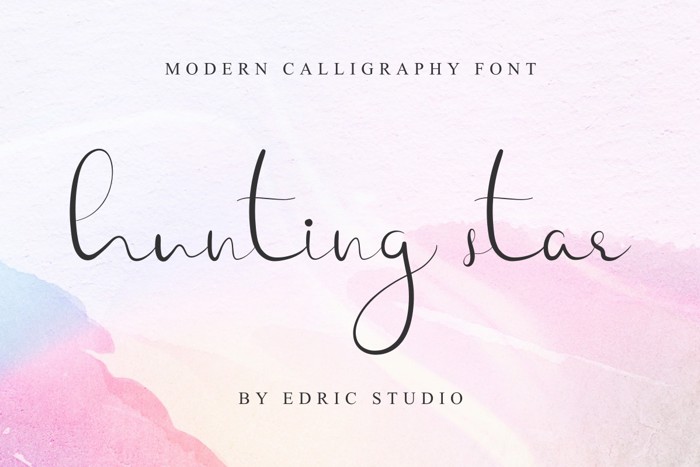 Hunting Star Font poster