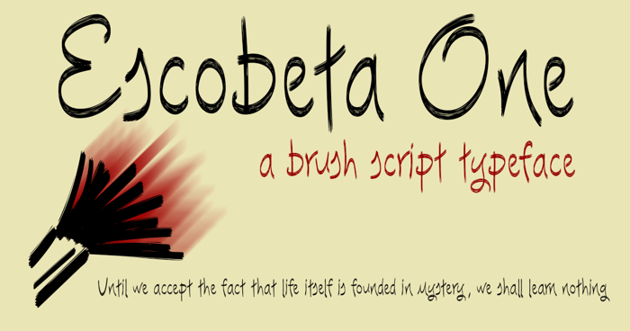 Escobeta One Font poster