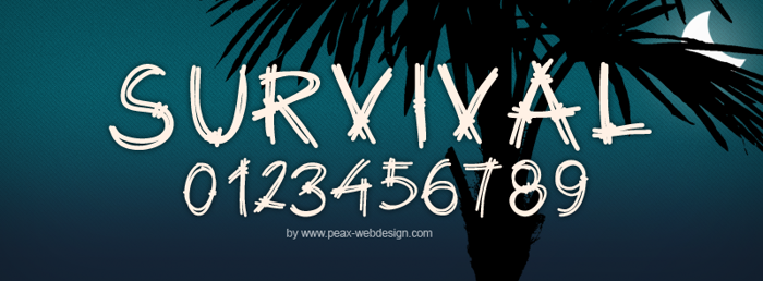 PWSurvival Font poster
