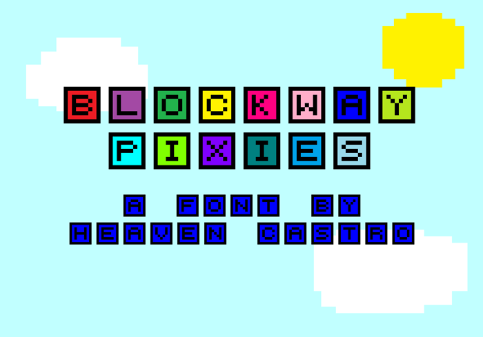 Blockway Pixies Font poster