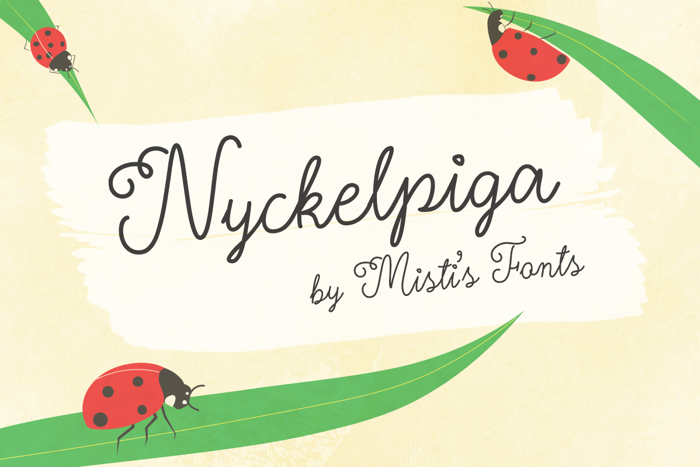 Nyckelpiga Font poster