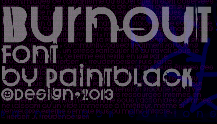 BurnOut Font poster