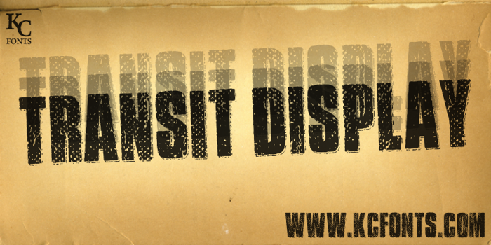 Transit Display Font poster
