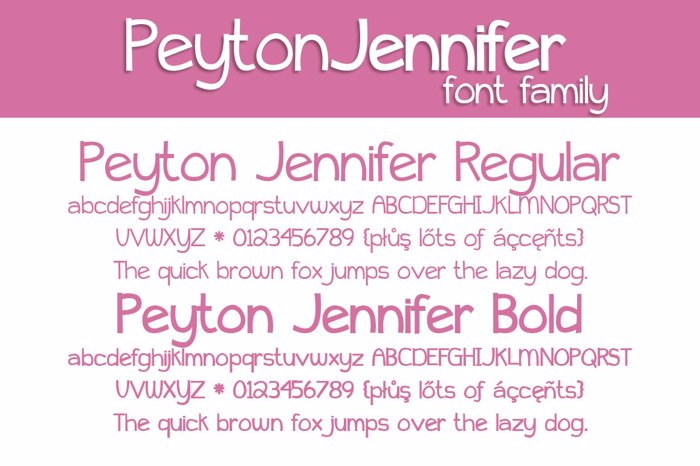 Peyton Jennifer Font poster