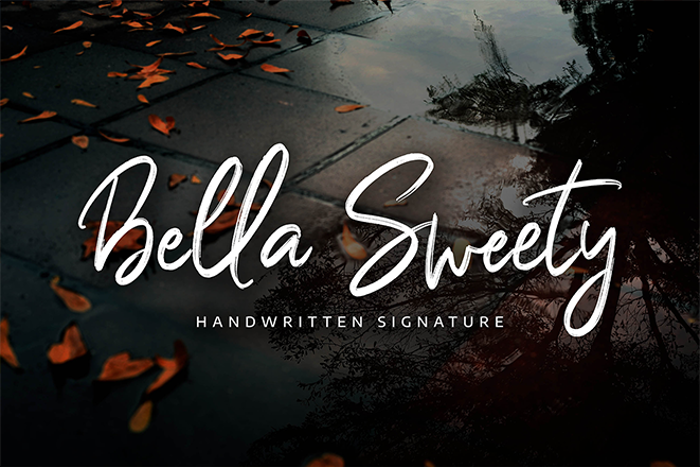 Bella Sweety Font poster